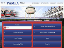 Tablet Screenshot of cityofpampa.org